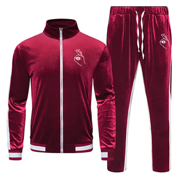 Nike red velvet tracksuit best sale